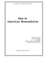 Эссе 'Man in American Romanticism', 1.