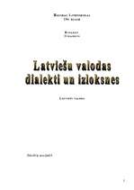 Реферат 'Latviešu valodas dialekti un izloksnes', 2.