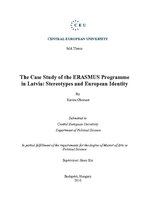 Дипломная 'The Case Study of the ERASMUS Programme in Latvia: Stereotypes and European Iden', 1.