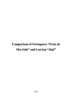 Эссе 'Comparison of Portuguese "Festa de São João" and Latvian "Jāņi"', 1.