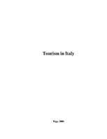 Реферат 'Tourism in Italy. Economic Research', 1.