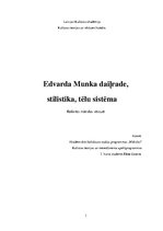 Реферат 'Edvarda Munka daiļrade, stilistika, tēlu sistēma', 1.