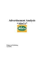 Реферат 'Advertisement Analysis “AlisCo”', 1.