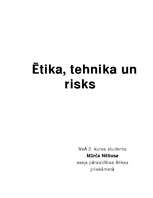 Реферат 'Ētika, tehnika un risks', 1.