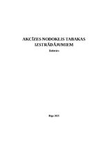 Реферат 'Akcīzes nodoklis tabakas izstrādājumiem', 1.