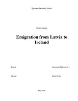 Реферат 'Emigration from Latvia to Ireland', 1.