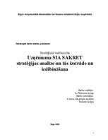Реферат 'Uzņēmuma SIA "Sakret" stratēģijas analīze un tās izstrāde un iedibināšana', 1.