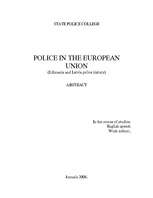 Реферат 'Police in the European Union', 1.