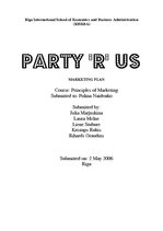 Бизнес план 'Party 'R' us - Marketing Plan', 19.