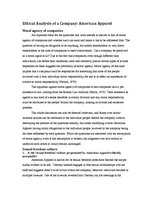 Реферат 'Ethical Analysis of a Company: American Apparel', 1.