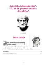 Реферат 'Aristotelis - "Nikomaha ētika", VIII un IX grāmatas analīze', 1.