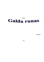 Реферат 'Galda runas', 1.