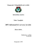 Реферат 'DPU informatīvā servera izveide', 1.
