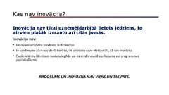 Презентация '10 svarīgas atziņas par inovāciju un inovācijas vadību', 3.