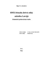 Реферат 'BMX frīstaila (brīvā stila) attīstība Latvijā', 1.