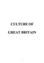 Реферат 'Culture of Great Britain', 1.