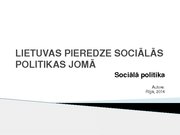 Реферат 'Lietuvas pieredze sociālās politikas jomā', 19.