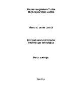 Конспект 'Resursu cenas Latvijā', 1.