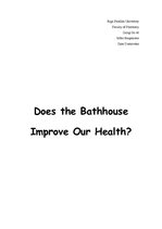 Реферат 'Does the Bathhouse Improve Our Health?', 1.