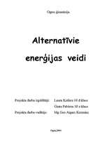 Реферат 'Alternatīvie enerģijas resursi', 1.
