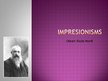 Презентация 'Impresionisms un Oskars Klods Monē', 1.