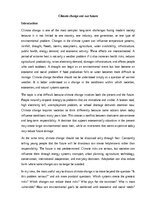 Эссе 'Climate change and our future', 1.