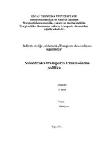 Реферат 'Sabiedriskā transporta izmantošanas politika Latvijā', 1.