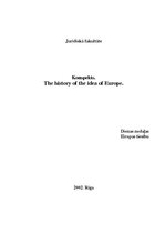 Конспект 'Konspekts.The history of the idea of Europe', 1.