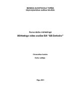 Реферат 'Mārketinga vides analīze SIA "SB Darbnīca"', 1.