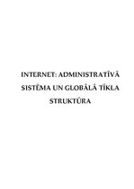 Реферат 'Internets: administratīvā sistēma un globālā tīkla struktūra', 1.
