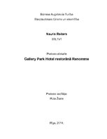 Отчёт по практике 'Prakses atskaite "Gallery Park Hotel" restorānā "Renomme"', 1.