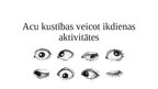 Презентация 'Acu kustības veicot ikdienas aktivitātes', 1.
