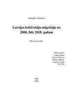 Реферат 'Latvijas iedzīvotāju migrācija no 2000. līdz 2018.gadam', 1.