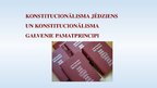 Презентация 'Konstitucionālisma jēdziens un konstitucionālisma galvenie pamatprincipi', 1.
