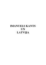 Конспект 'Imanuels Kants un Latvija', 1.
