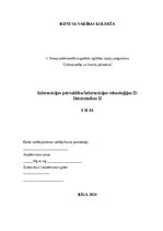 Эссе 'Informācijas pārvaldība, Informācijas tehnoloģijas II, Datorzinības II', 1.