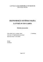 Реферат 'Ekonomiskās sistēmas maiņa Latvijā 90-tos gados', 1.