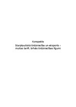 Конспект 'Starptautiskā tirdzniecība un eksports – muitas tarifi, brīvās tirdzniecības līg', 1.