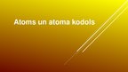 Презентация 'Atoms un kodols', 1.