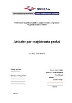 Отчёт по практике 'Atskaite par maģistra praksi uzņēmumā SIA "First Data Latvia"', 1.