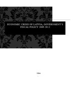 Реферат 'Economic Crisis of Latvia, Government’s Fiscal Policy 2009-2012', 1.