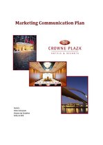 Бизнес план 'Marketing Communication Plan', 1.
