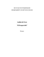 Конспект 'Análisis del Texto "El Desaparecido"', 1.