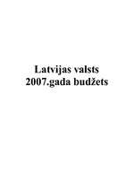 Реферат 'Latvijas valsts 2007.gada budžets', 1.