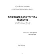 Реферат 'Renesanses arhitektūra Florencē', 1.