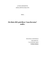 Реферат 'Džo Raita 2012.gada filmas "Anna Kareņina" analīze', 1.