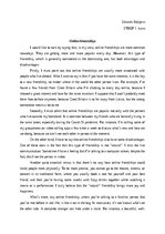 Эссе 'Online friendships', 1.