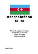 Реферат 'Azerbaidžānu tauta', 1.