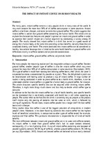 Эссе 'The impact of instant coffee on human's health', 1.