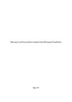 Реферат 'Germany’s Political Position Towards Future European Constitution', 1.